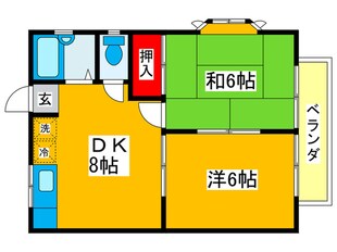 Ｓｗｅｅｔ　Ｓｕｇａｒ　Ｂ棟の物件間取画像